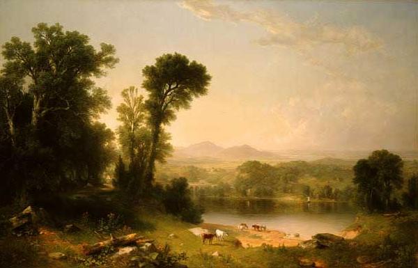 Asher Brown Durand Pastoral Landscape oil painting image